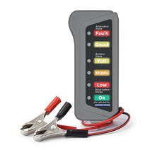자동차 배터리 테스터기 측정기 잔류확인 자가용 밧데리 잔량 전압 12V LED, 자동차용 배터리테스터기