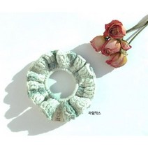 핸드메이드 컬러풀 뜨개 곱창밴드 니트 스크런치 코바늘 곱창밴드 뜨개 헤어슈슈 곱창끈 니트곱창끈
