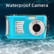 방수카메라 사진 30MP 비디오 1080P LCD 전자 수중카메라, 01 waterproof camera
