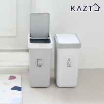 가쯔 원터치 프리미엄 사각 휴지통 10L 1개, 화이트