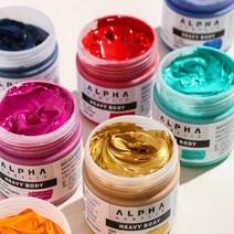 알파 고점도 헤비바디 아크릴물감 250ml 2473 B Light Turquois, 상세페이지 참조