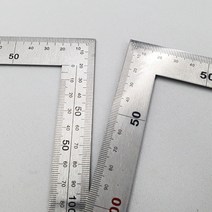 직각 ㄱ모양 양면눈금 스틸 철 도면 자 30cm
