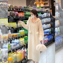 루즈핏 풀오버 니트 드레스 여성 스웨터 롱스커트 롱원피스하객룩 여친룩 오피스룩