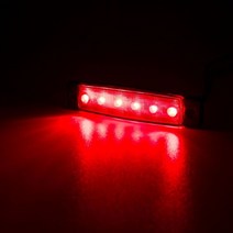 10PCS 12V 24V 경고 빛 6 LED 외부 빛 타원형 정리 트레일러 트럭 오렌지 화이트 레드 LED 사이드 마커 램, 02 10x red