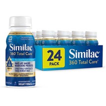 Similac 360 토탈 케어 유아용 분유 5 HMO 프리바이오틱스 모유와 가장 가까운 분유 GMO 프리 아기 분유 바로 먹일 수 있음 236ml(8 액량 온스) (24팩)