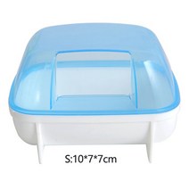 펫드라이룸 렌탈 샤오미펫드라이룸 S/L 애완 동물 햄스터 욕실 직사각형 플라스틱 미끄럼 방지 욕조 쥐 건, 01 Blue S