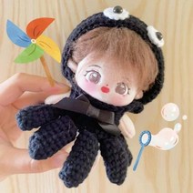 수제 인형옷 10cm/15cm/20cm 버섯 모자 문어 헤드 커버 바디수트 의류 정장 인형 드레스 2 개, 10CM, 2pc 인형 없음