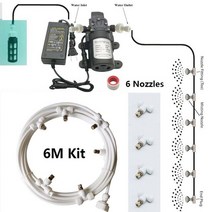 업소용 살균 소독기 미스트 스프레이 부스 살균 야외 스탠드 분무기 및 실외 냉각 소독제, 6M White Kit