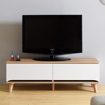 쥬시 1200 미니 TV 거실장 낮은 티비다이 장식장, 쥬시 1200 미니 거실장, 오크화이트