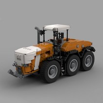 소형트렉터 Moc83784 Finter 3 축 6 휠 트랙터 장난감 모델 스플라이싱 빌딩 블록 벽돌 어린이용 선물 774pcs, 11.orange  building block