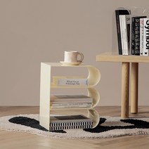 리플릿 잡지 책 거치대 진열대 책꽂이 매거진랙 아크릴 진열장 잡지꽂이 선반 미니 간이 스튜디오 쇼룸 쇼핑몰 촬영, 화이트