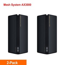 Xiao mi 메쉬 시스템 AX3000 (2 팩) 무선 라우터 256MB 5G Wifi 증폭기 WIFI IPv6 WPA3 샤오미 앱과 호환 가능, AX3000(2팩)_EU 플러그