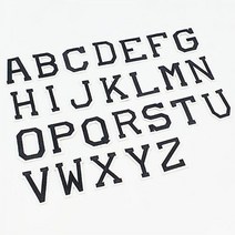 티셔츠리폼 열접착와펜 알파벳 이니셜 리폼 패치 검정, 본상품선택