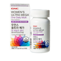 GNC 우먼스 울트라메가 원 데일리 멀티비타민 앤 미네랄 97.2g, 1개, 60정