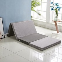 접이식 매트리스 메모리폼 자취 싱글 1인용 토퍼 수면 3단 원룸 바닥 침대 매트, E
