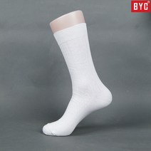 BYC 남자 신사정장 장목 흰양말 백색