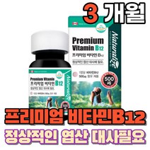 비타민비12 식약처인증 수용성 비타민b12 보충제 먹기편한 작은알 알작은 먹는 대용량 VITAMINB12 영양제 건강기능식품, 비타민B12  3개월(1개)