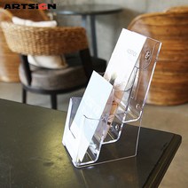 아트사인 A6 3단카탈로그꽂이4608/스탠드꽂이/홍보물꽂이/전단꽂이/명함꽂이/메뉴꽂이, 카탈로그꽂이4608_1개