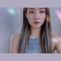 시나몬걸 솜브레 컬러 헤어피스 2p 세트 붙임머리 애쉬 부분가발 똑딱이, 2매입, A2-그린(2p)