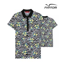 팬텀 골프 fantom여성 레몬지브라반팔 카라티 F22102TO093_BK, 100, BK