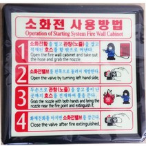 소화전사용방법 축광 소화전사용방법/야광표지판/소방용품/소방안전용품/소화전축광표지판, 단일 수량