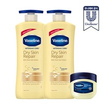 바세린 인텐시브케어 드라이스킨 리페어 바디로션 600ml 2개 + 바세린 젤리 50ml, 단품