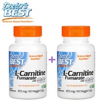 (1+1) 닥터스베스트 엘카르니틴 푸마르산 L Carnitine Fumarate 아미노산 855mg 60 베지캡슐 2팩