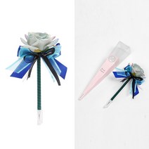 요비월드 장미 볼펜 블루 홍보용볼펜 판촉용볼펜 선물볼펜