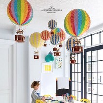 어센틱모델즈 라탄 열기구 모형 모빌 아이방 소품 (Authentic Models), [Blue]