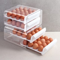 기타 바보사랑[구디푸디]투명 2단 32구 계란 보관함 냉장고 정리 에그 트레이, 그레이
