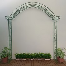 정원아트 철제아치소품 야외정원 전원주택소품, 그린  화이트 2.3m x 2.6m x 0.4m