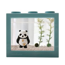 세남자바스켓 귀여운 동물친구들 국산 마리모 키우기 DIY세트, 두발이판다+레트로블루 블럭