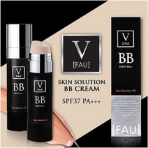 일본직발송 6. FAU 스킨 솔루션 BB 광택 피부 BB 크림 높은 커버력 필링 케어 후 민감한 피부 보습 진정, One Size, One Color