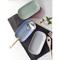 국산 실리콘 타원형 디저트 접시 플레이팅 트레이, 핑크