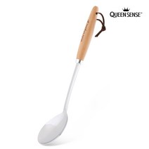 퀸센스 메이크오가닉 키친툴 조리기구 나무손잡이 스텐 볶음요리스푼