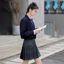 Jk 유니폼 스커트 정품 가을 정장 재킷 여성 일본 오리지널 학술 스타일 정장 풀도 검은 정장