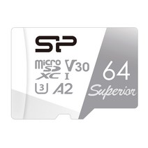 실리콘파워 microSDXC Class10 Superior UHS-I U3 A2 V30 64GB 4K 모바일기기