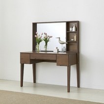 바보사랑 누트월넛 고무나무원목 와이드 화장대 .아름이와다움이, 월넛톤