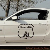 Camp Life Hunter 자동차 스티커 하이킹 데칼 연료 탱크 커버 도어 창문 트렁크 오토바이 헬멧 VW Golf Pol, 17 주황색_02 30x29cm