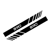 볼보 자동차 호환 부품 볼보 XC60 S60 C30 V40 V50 V60 V70 AWD C70 S80 S90 T6 V90 S40 자동차 백미러 커, 10 For S90_03 Red