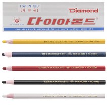 보성 다이아몬드색연필 1타12입, 빨강색(유리용_채점용)