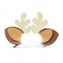 크리스마스 산타 머리띠, 1개, 13 산타머리핀 사슴뿔(휄트) GOLD