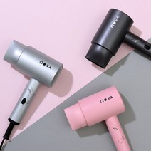 노바리빙 KC인증 휴대용 접이식 드라이어 미니 헤어드라이기, 리히트 슈퍼파워 헤어드라이기 (실버)