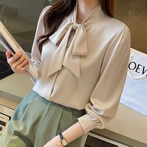 넷투넷코리아 여성 셔츠 블라우스 긴팔 롱 쉬폰 상의