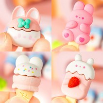 아이스크림 상점 예쁜 지우개 사은 판촉 생일 선물 답례품 달란트 학원 팬시 성경학교 문구, 1개, 퍼플