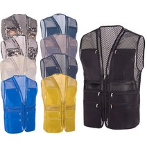 라인 봄 여름 남성 망사 메쉬 조끼 다용도 포켓 낚시 등산 작업복 SBVM2510