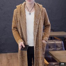 가바바 빅사이즈 남성 롱가디건 편하게 입기 딱 좋은 후드 니트 아우터 G63881