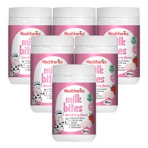 헬써리즈(Healtheries) 헬써리즈 밀크 바이트 (칼슘) 츄어블 - 딸기맛 50정 X 6개, 300정, 1세트