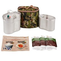 워킹쿡 반합세트 + 숯이 함유된 발열체 3p + 트윈 취사팩 5p, 혼합색상, 4세트