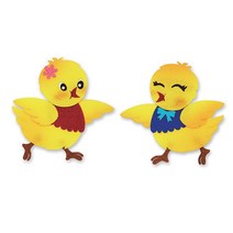 [응다팔아6279] 유리보드펜 파티션자석 탄산분필 블랙보드펜 집게자석 교실꾸미기재료 보드펜, ★★옵션확인必 펠트 병아리(남 여) (8.5X10cm), ★★옵션확인必 남